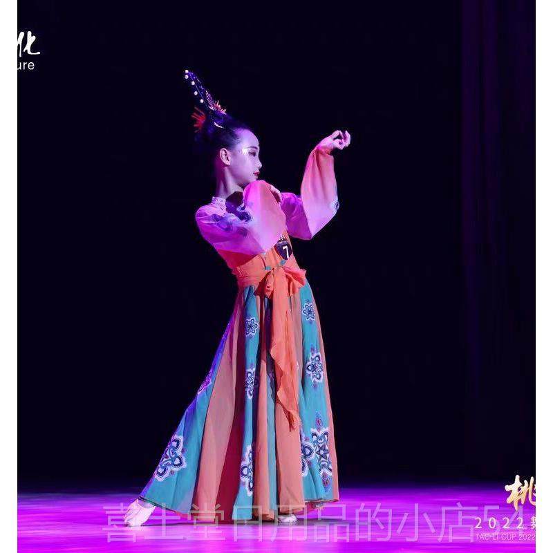 高档童古典舞飘演出服唐儿印舞蹈服女童考级汉唐女国舞逸雪纺中表,童装/婴儿装/亲子装,儿童演出服,淘宝优惠券,粉丝福利购,淘宝优惠卷