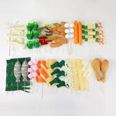 高档儿童过不家仿家真食物织布手工布艺diy材料包烧烤烤儿串幼园