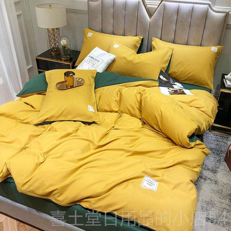 高档红公主风蕾丝款纯色笠少女心被套床网用品四件套床床单人三件