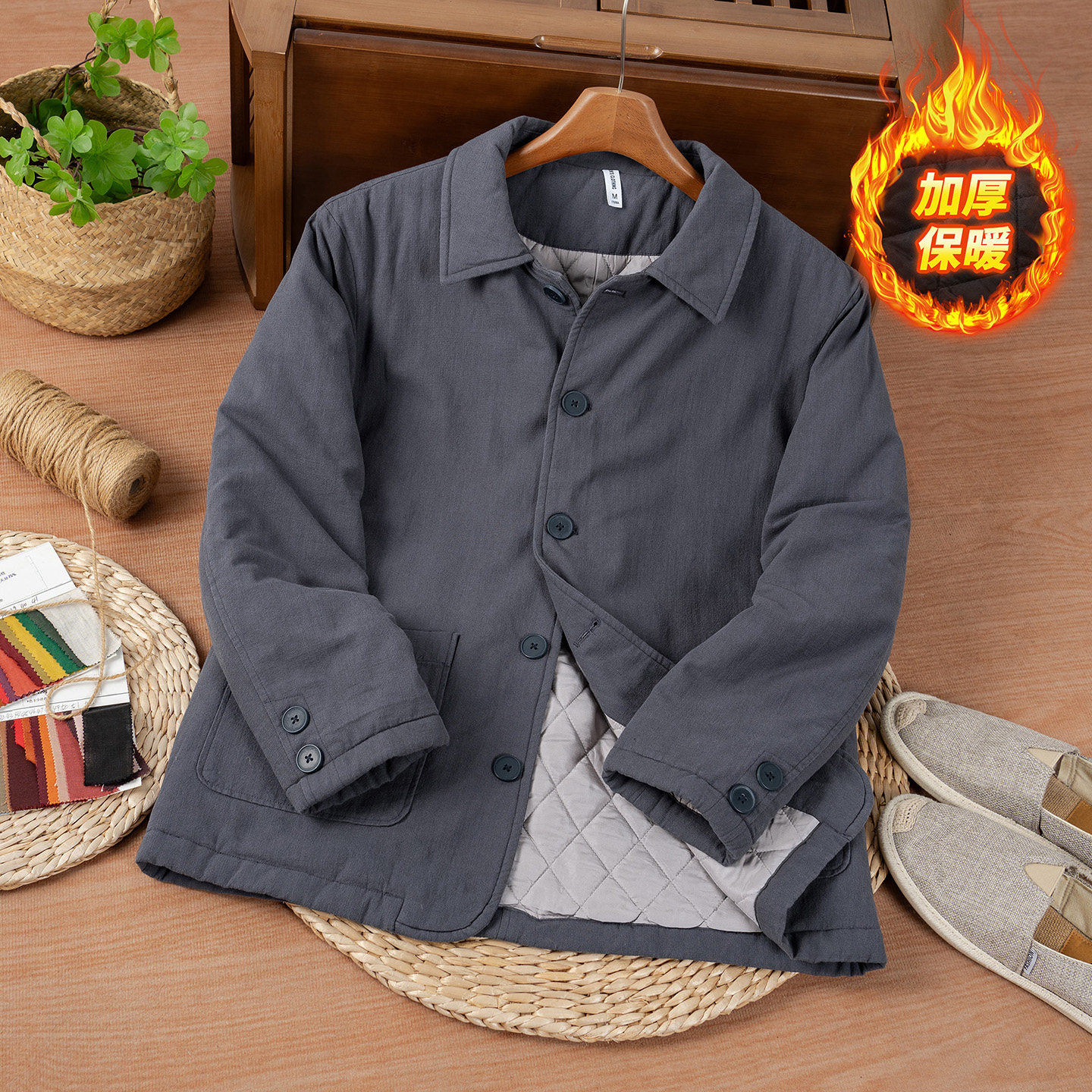 麻尚生活加厚保暖棉衣男冬季新款宽松百搭休闲中式棉服外套棉袄子,男装,棉衣,淘宝优惠券,粉丝福利购,淘宝优惠卷
