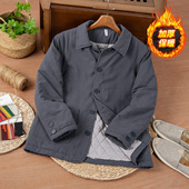 宽松百搭休闲中式 麻尚生活加厚保暖棉衣男冬季 新款 棉服外套棉袄子