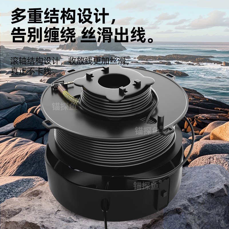 可视探鱼器专用手摇收线轮探鱼器装线轮收线盒1.8MM线可上30米线