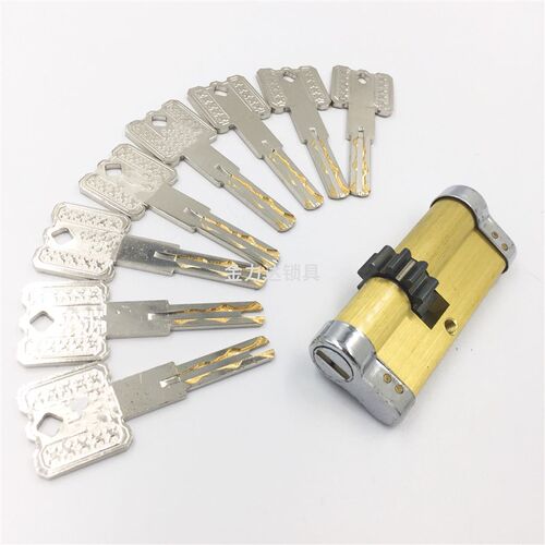 老式防盗门十齿轮锁芯超C级双叶片锁芯通用航鹰10齿家用锁具配件