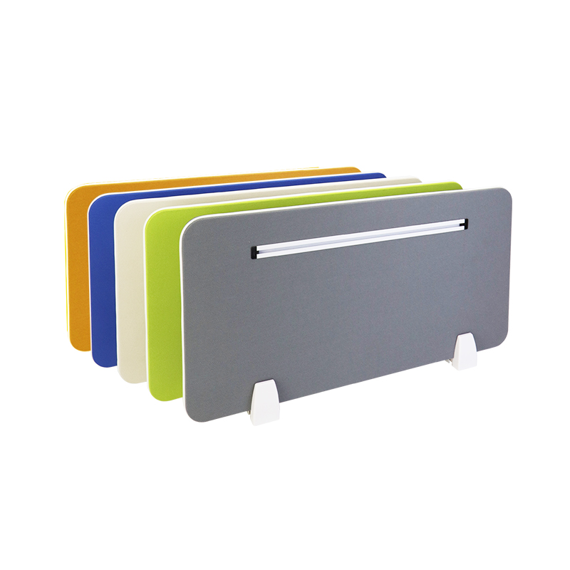 办公桌隔板挡板带铝槽工位电脑桌面定制网格吸音木板包布屏风隔断