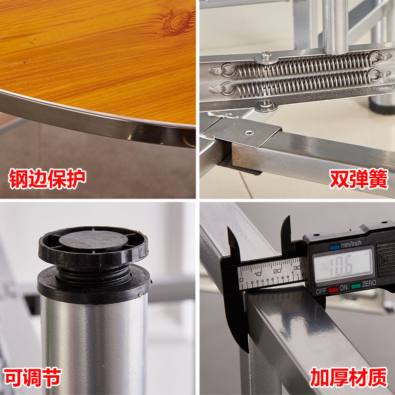 家用新款桌架其他大简易饭桌折叠桌酒店宴席饭店农村桌子带转盘