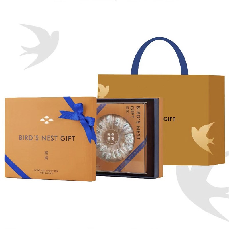 新款燕窝包装礼品盒高档燕窝礼盒正方形溯源码燕窝包装盒木盒空盒