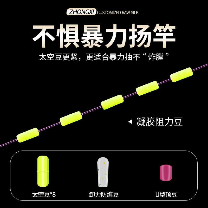 中西钓线鲢鳙艺主线线组成品大物鱼线主线鲢鳙专用7.2米线组装