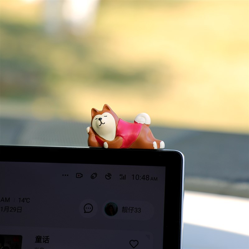 YUJIN丨躺猫的日常车载饰品摆件可爱屏幕边显示器汽车中控台内饰