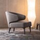 现代简约单人沙发椅小户型客厅意式 售楼部洽谈接待休闲椅 设计师款