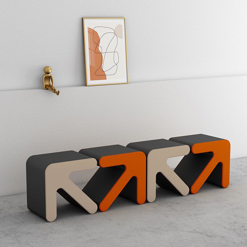 换鞋凳进门口客厅沙发矮凳儿童简易箭头板凳简约创意小凳子家用