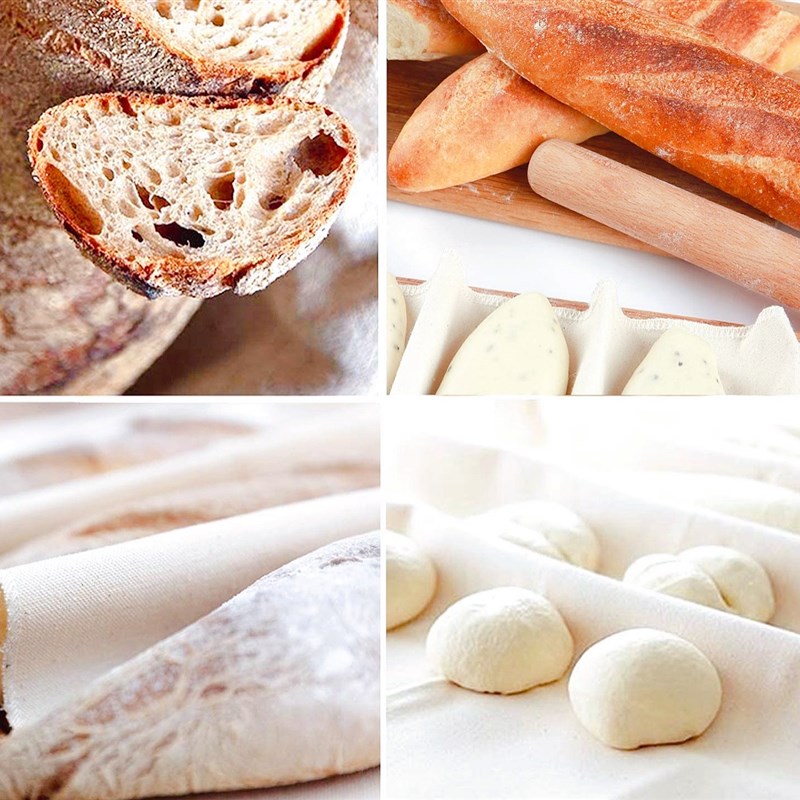 面包发酵布 50*96做面包布无味不漂白可打褶法棍欧包发酵烘焙石板