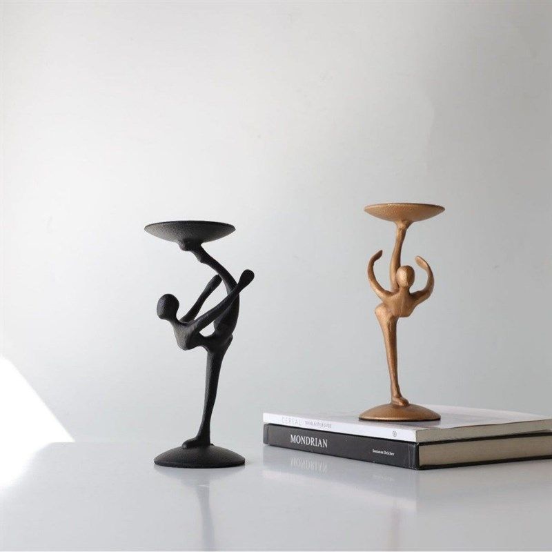 复古风样板间售楼处会所酒店桌面金属烛台摆件茶几书房人物烛台,金属材料及制品,其他金属制品,淘宝优惠券,粉丝福利购,淘宝优惠卷