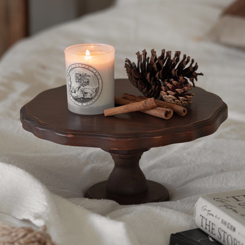 复古实木托盘中古托盘香熏托盘水果盘饰品收纳盘木质高脚托盘