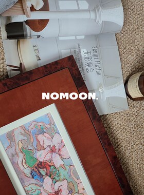 NOMOON高级感朱红花卉挂画法式中古风复古玄关沙发小众艺术装饰画