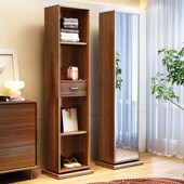 恬梦家居全实木穿衣镜一体俩用家用卧室衣柜全身落地镜储物收纳柜