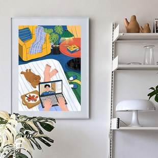 马蒂斯人物手绘油画小众艺术玄关挂画现代客厅墙壁抽象装 饰画摆件