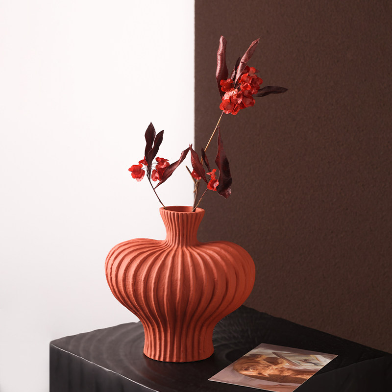侘寂风陶瓷花瓶摆件客厅桌面酒柜装饰品干花插花摆件高级感小众,家居饰品,花瓶,淘宝优惠券,粉丝福利购,淘宝优惠卷