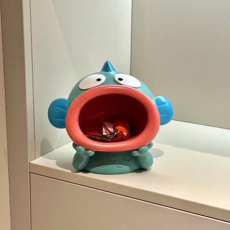 丑鱼门口玄关钥匙收纳摆件桌面装饰项链戒指展示架托盘口罩收纳架