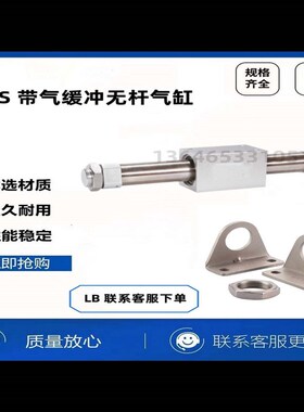 单杆磁耦无杆气缸RMS16X100RMS10X150X200X250X300*400*500*600LB