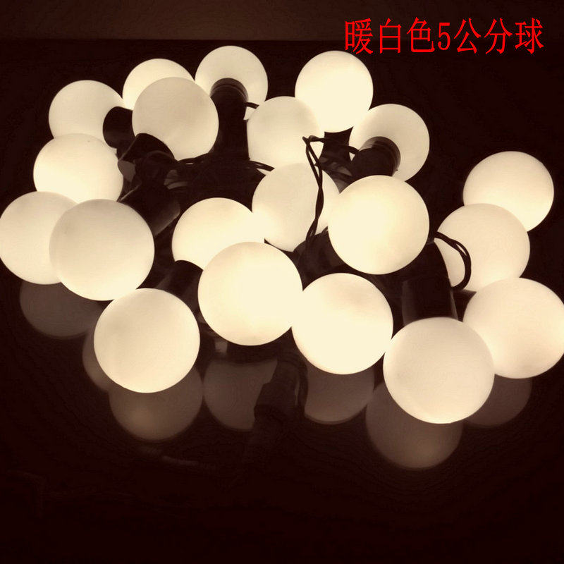 LED5cm大圆球彩灯闪灯usb电池灯满天星圣诞影楼婚庆节日装饰串灯