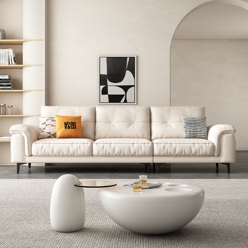 2023新款科技布乳胶沙发现代简约客厅布艺沙发小户型三人位奶油风
