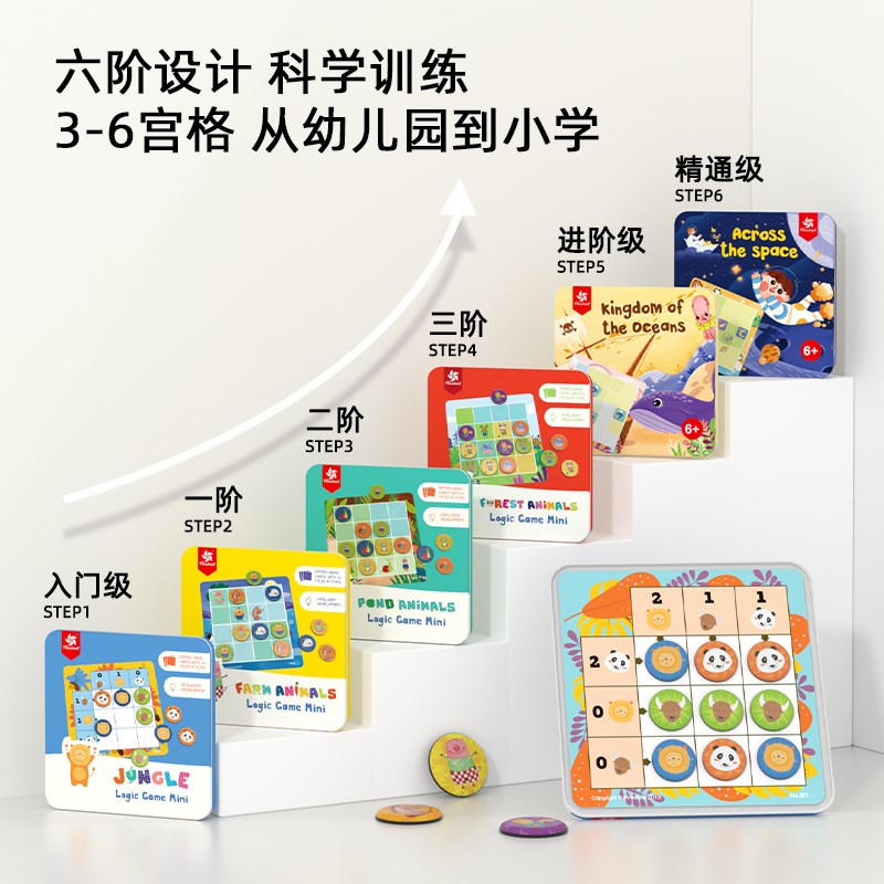 Pinwheel磁力数独儿童入门四宫格幼儿园逻辑思维训练益智游戏
