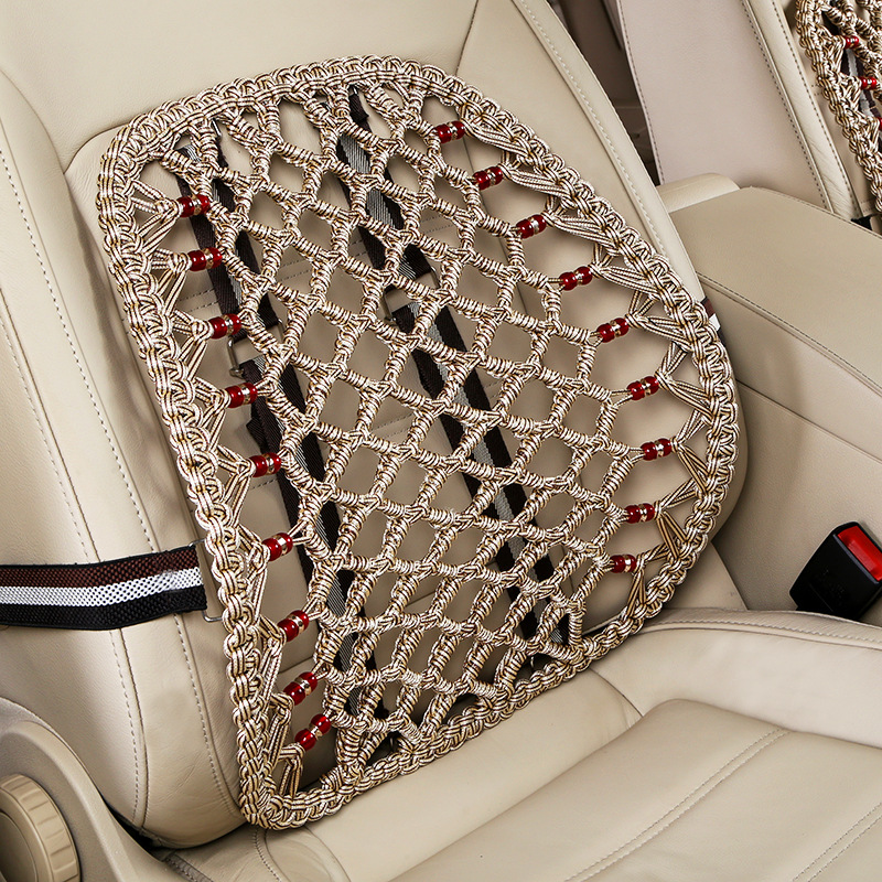 汽车腰靠夏季座椅冰丝透气腰靠按摩坐垫靠背办公室护腰靠垫车用品