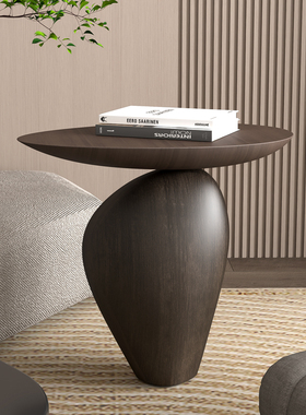 由居 创意边几客厅样板间设计师艺侘寂风沙发角几摆件艺术鹅卵石