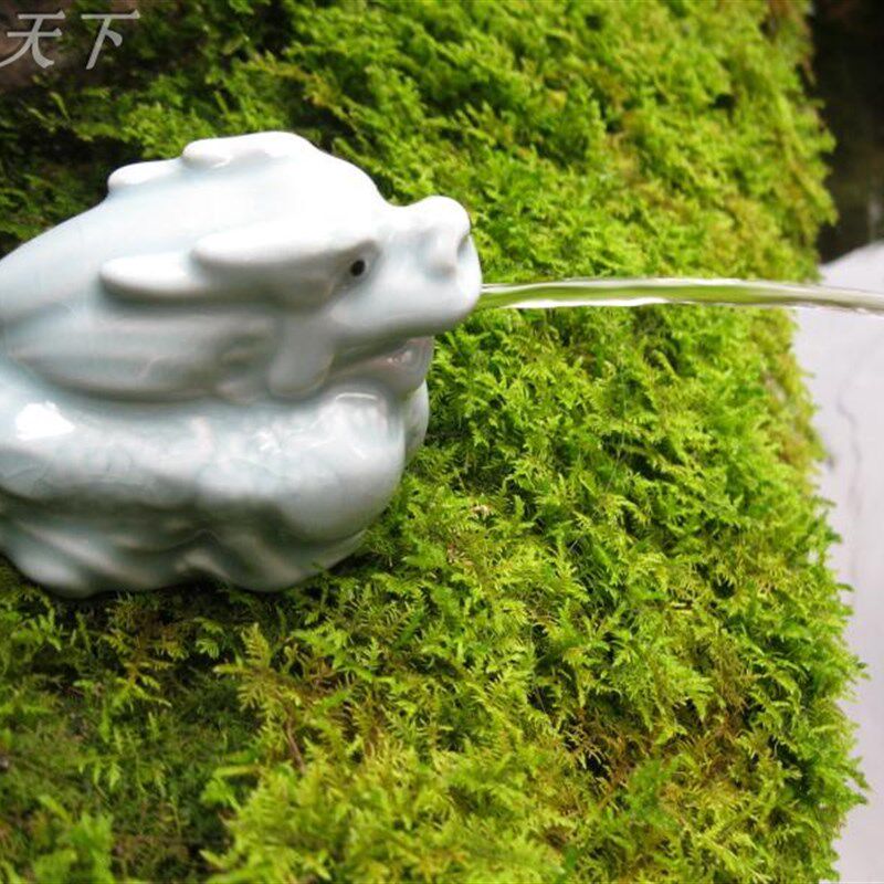 假山鱼池动物水景摆件陶瓷喷水龙水族花园招财古典造景流水装饰品