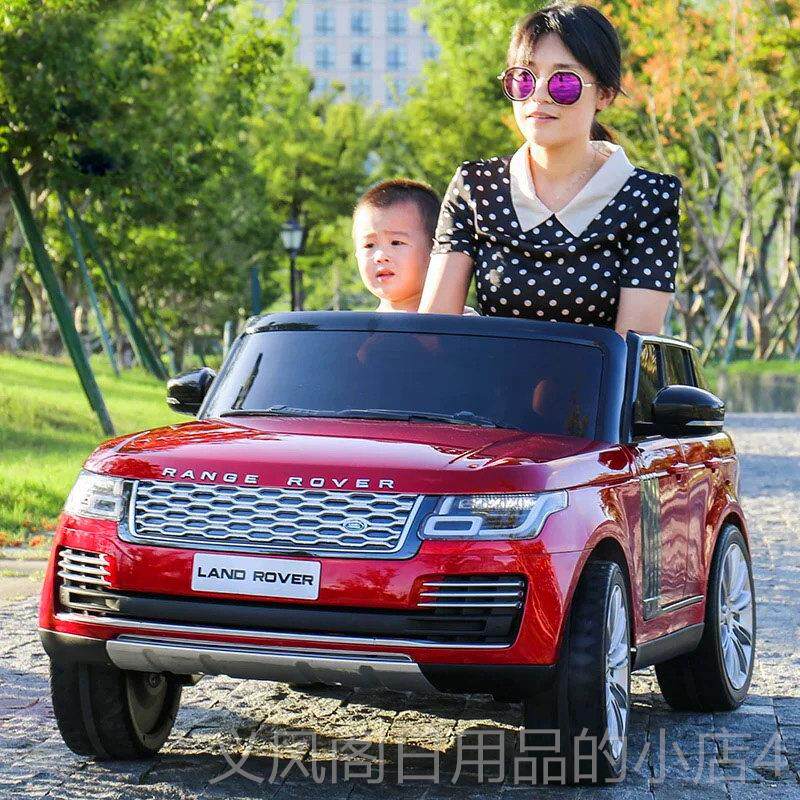 正品路虎揽胜端双人动儿童电车四轮男女小孩带控玩高具汽车可遥坐