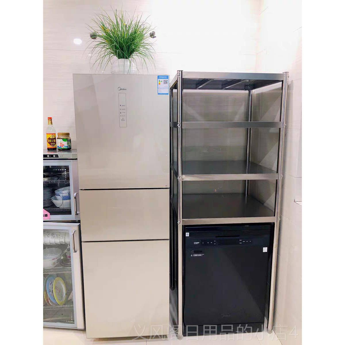 正品加不钢货架定做厨房厚五层置物架库白仓钢架子家用锈收纳架订