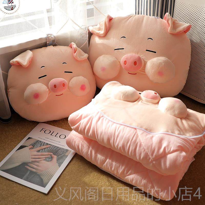 正品小猪车载抱枕子二合一午午调休靠枕办公室睡枕被头空毯子加厚,汽车用品/电子/清洗/改装,抱枕,淘宝优惠券,粉丝福利购,淘宝优惠卷