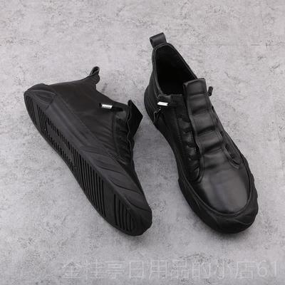 高档网鞋红男鞋春新秋鞋季小耳朵潮23款真皮乐福鞋子男拉链板休闲