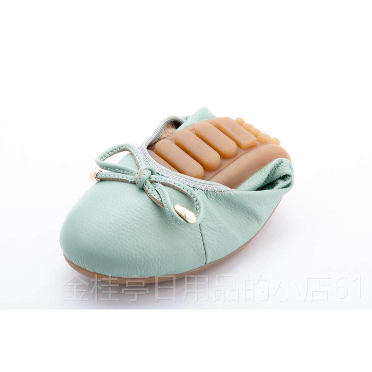 高档蛋卷鞋女妈牛妈真皮筋底软圆底头鞋大码百搭春夏季平底孕妇鞋