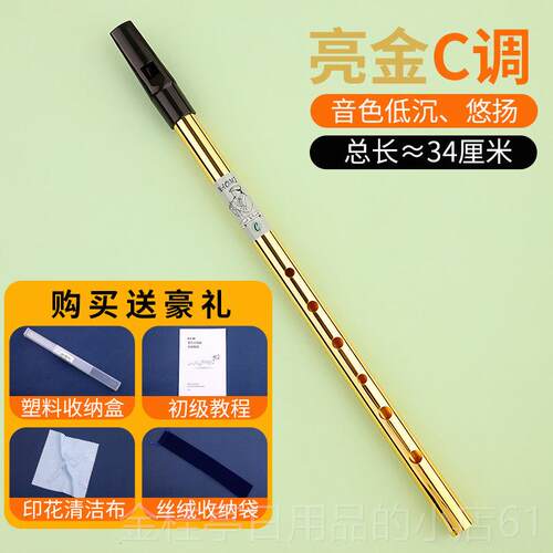 高档玄鹤爱尔兰哨笛初学高入门六孔C调D调音竖笛者演级金属哨笛奏