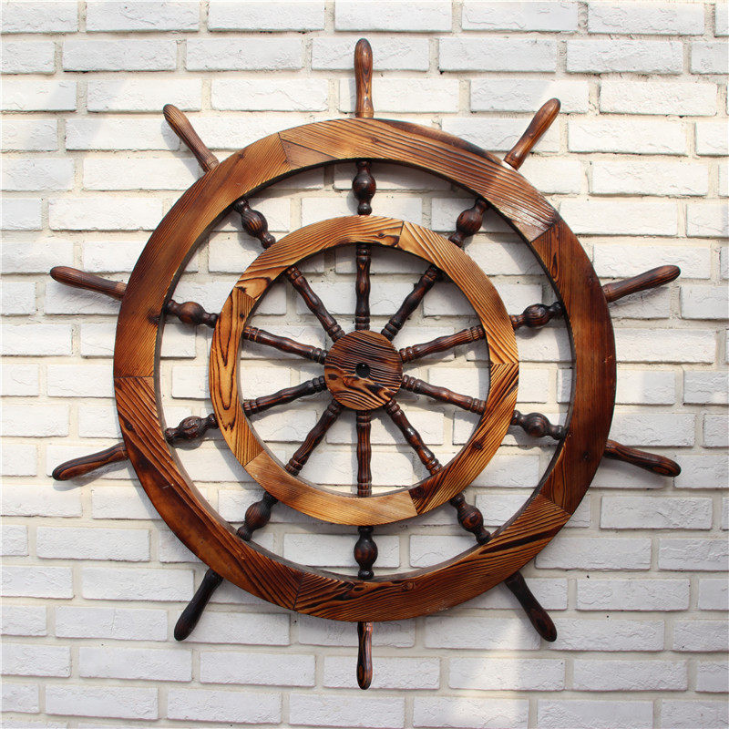 实木复古船舵酒吧咖啡厅墙饰装饰品挂件家居仿古怀旧车轮挂饰摆件,家居饰品,壁饰,淘宝优惠券,粉丝福利购,淘宝优惠卷