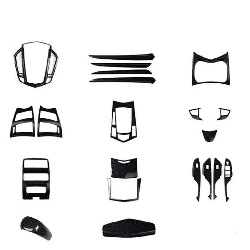 适用于10-15款凯迪拉克SRX内饰翻新碳纤改装中控排挡装饰门条贴片