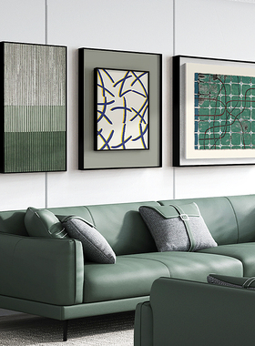 游系 现代简约绿色抽象艺术客厅装饰画沙发背景墙挂画样板间壁画