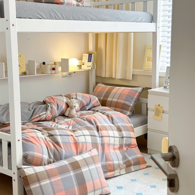 学生宿舍三件套床单款床笠款被套1.5