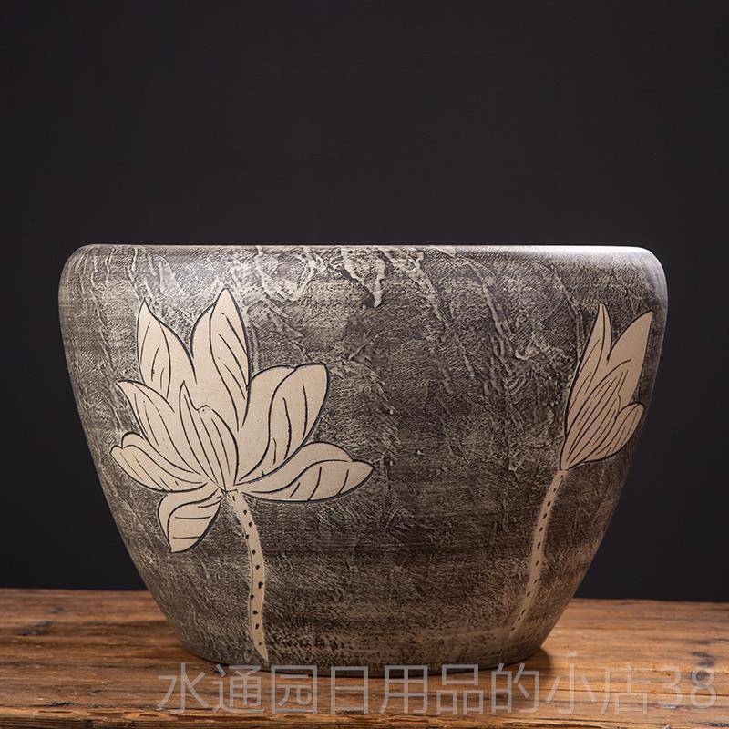 正品景德镇瓷大缸缸陶庭院养金鱼缸荷花碗莲睡莲乌龟缸盆酒店甲水