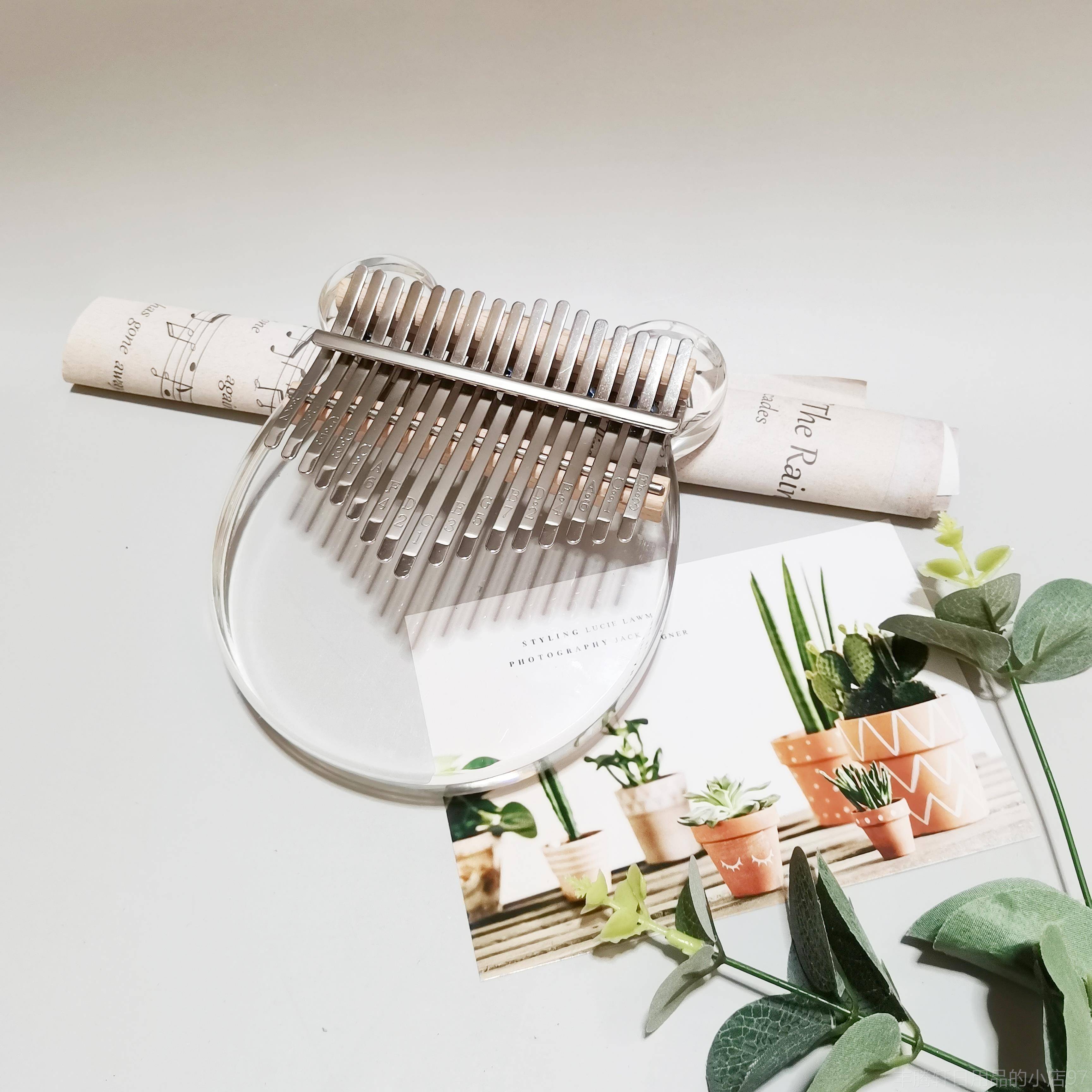 正品水晶拇指琴2音亚克力卡林巴琴儿乐器礼物17音初童学者1手指指