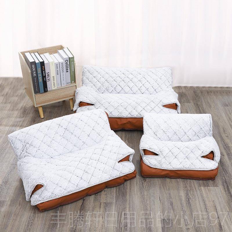 正品狗窝凉感发宠物靠床金咪毛猫床科背技布沙猫窝防水易擦洗大型