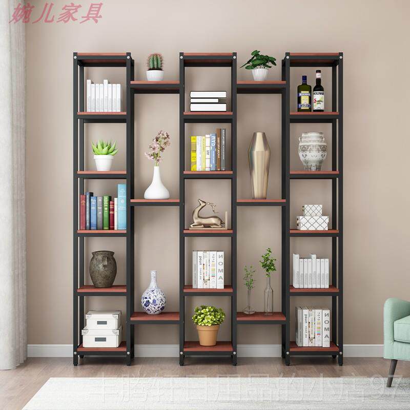 正品落地客厅隔断意花置架创办公室物架铁艺多层架玄关屏饰风装展