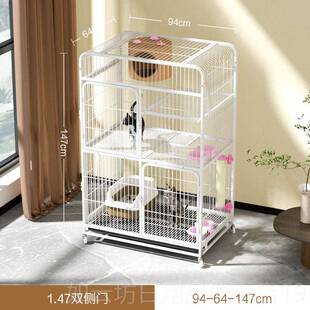 正品猫别墅大型城特大猫笼三层家用猫笼子超大由空间号室内猫屋猫