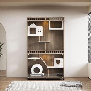 正品宠物展示猫别墅实木柜笼猫猫咪产房繁育柜大型舍寄养柜猫窝笼