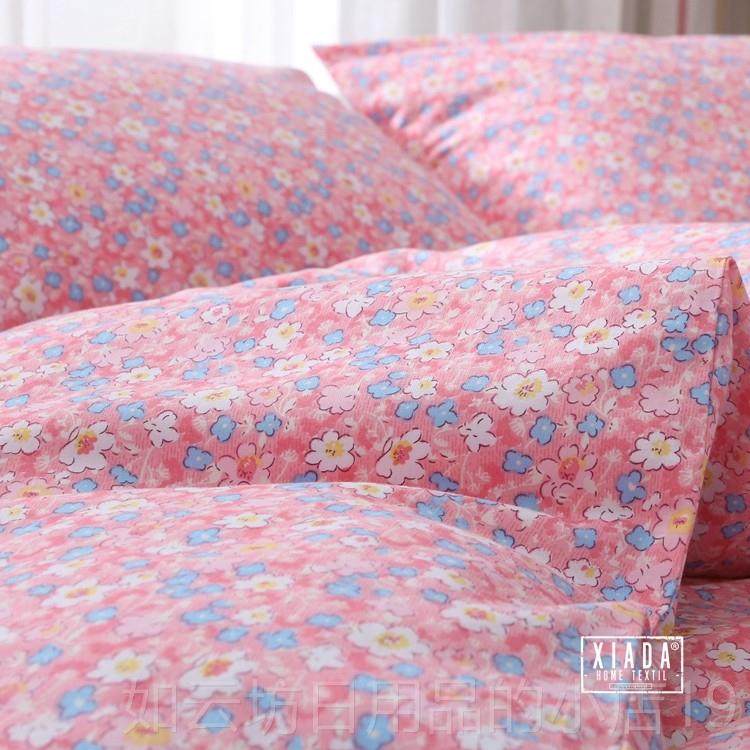 正品小蔷薇花粉色套田园风女宿舍床单三件纯套棉被双四件套全棉人,床上用品,床品套件/四件套/多件套,淘宝优惠券,粉丝福利购,淘宝优惠卷