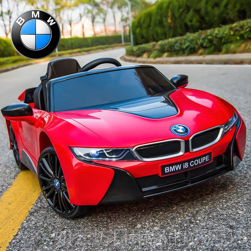 正品四4新款宝马i8儿童电动车驱动四轮带遥控汽跑车小孩宝宝可车