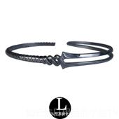 正品 YUKI男士 美9银25纯手镯朗基IN欧男女个S性银镯子手饰情侣饰品