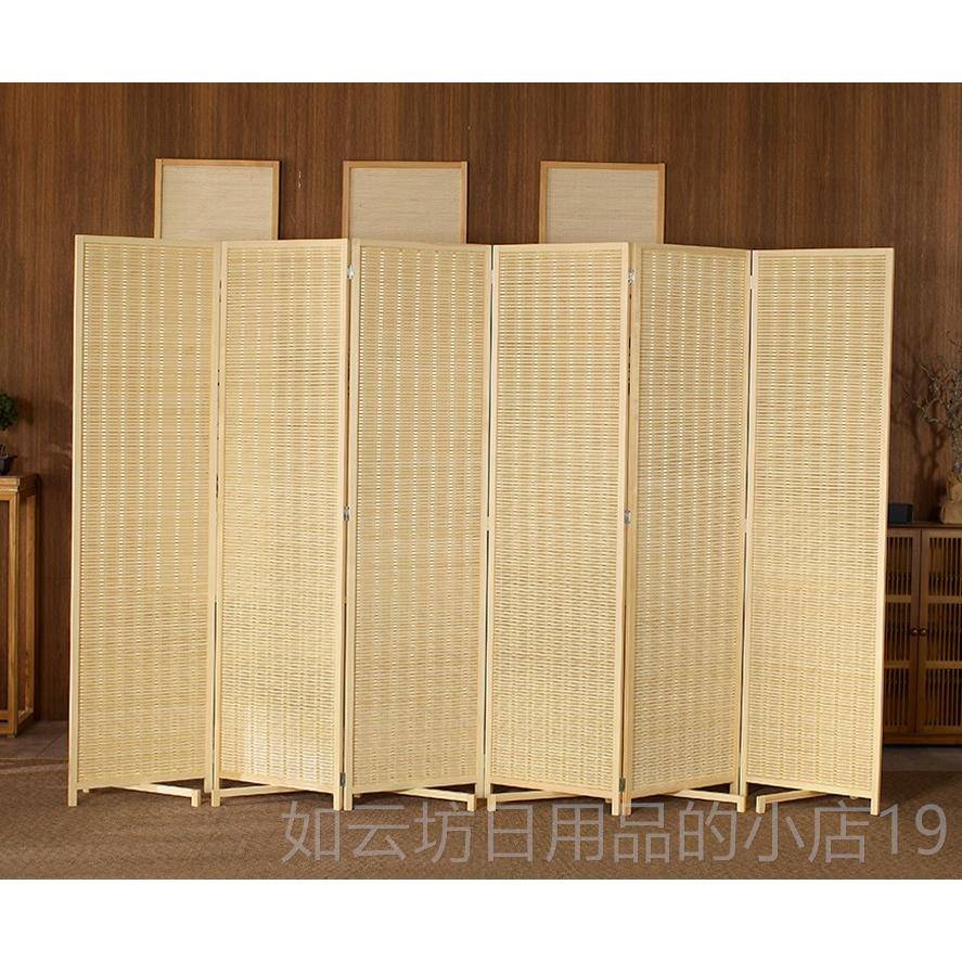 正品日式简易竹子屏风折轻断奢隔墙玄关叠移客厅动卧室遮挡家用办