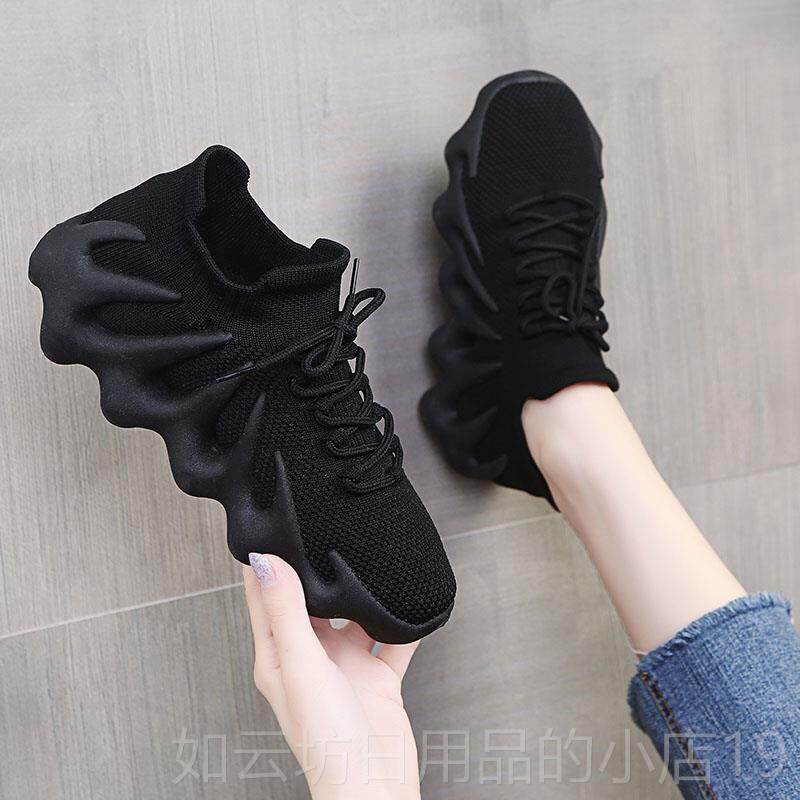 正品软3底北京鞋女黑色工作鞋久站不累脚大码41一4老运动布老爹鞋